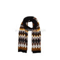 Women's Knitted Jacquard Argyle Winter Scarf